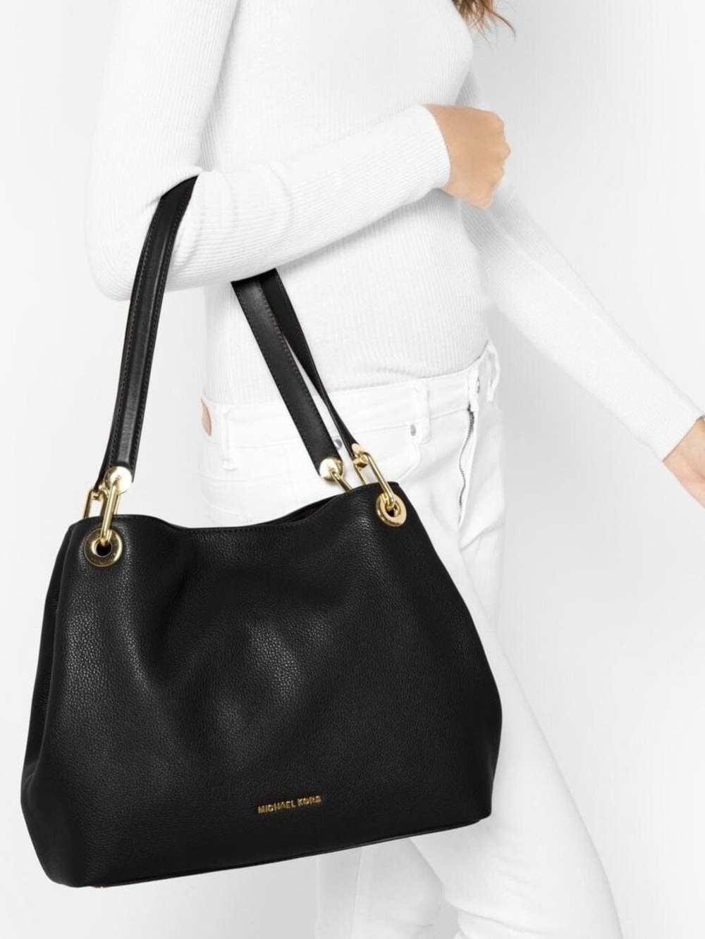 Michael Kors Raven Large Leather Shoulder Bag